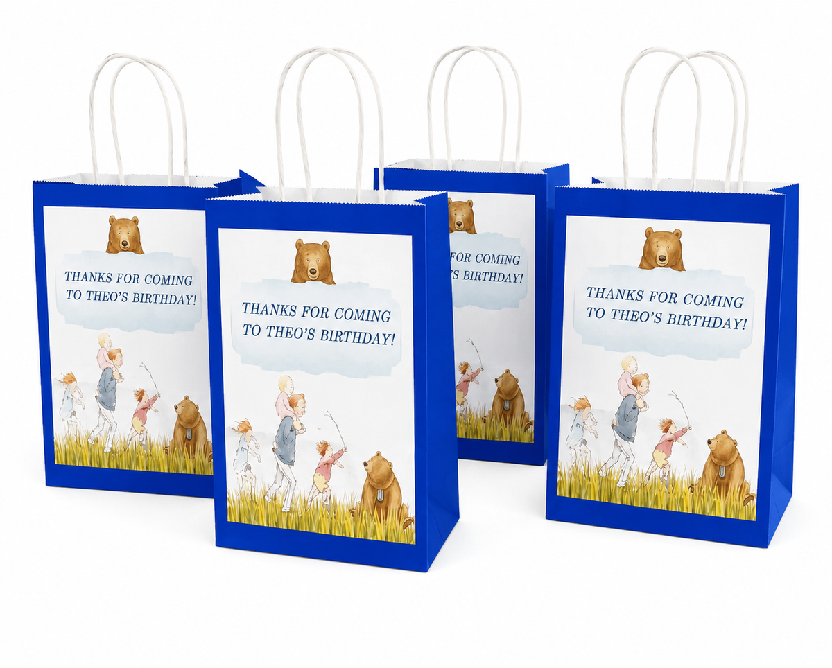 Personalised Paper Party Bags | Custom Birthday Party Favour Bags